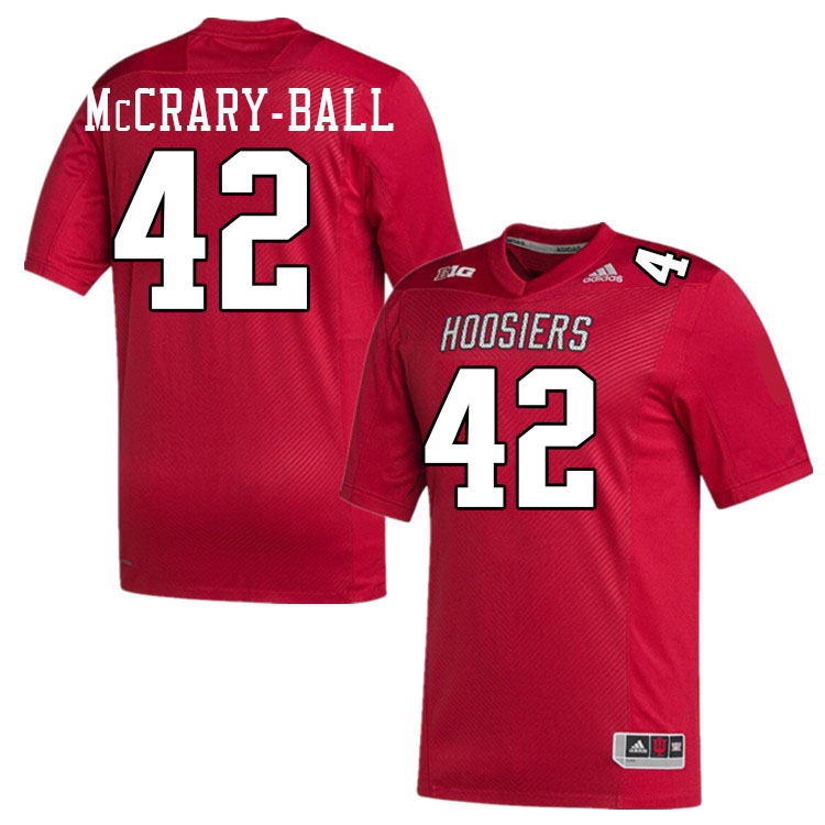 #42 Marcelino McCrary-Ball Indiana Hoosiers Football Jeresys College Apparels,Uniforms Stitched-Thro